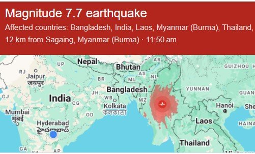 Devastating earthquake shakes Bangladesh, Maynmar and Thailand, Hundreds killed