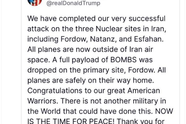 Trump’s Bold Tweet Signals Escalation in Iran-Israel Conflict, Iran talks of “all-out-war” now